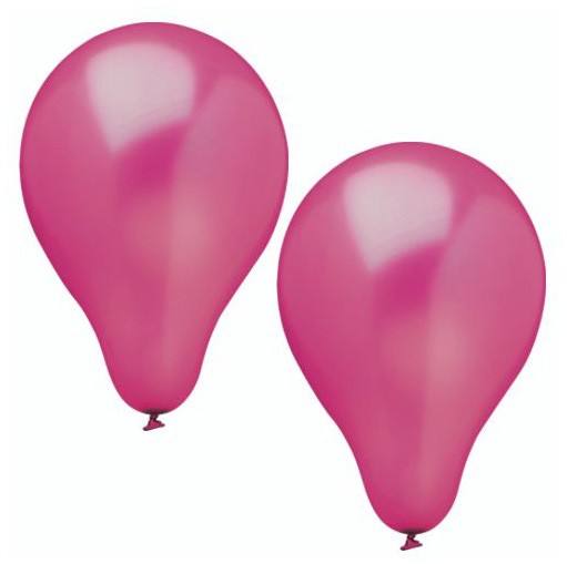 Luftballonset uni pink Metallic