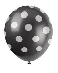 Luftballons Punkte schwarz