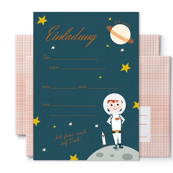 Geburtstagseinladungen Astronaut