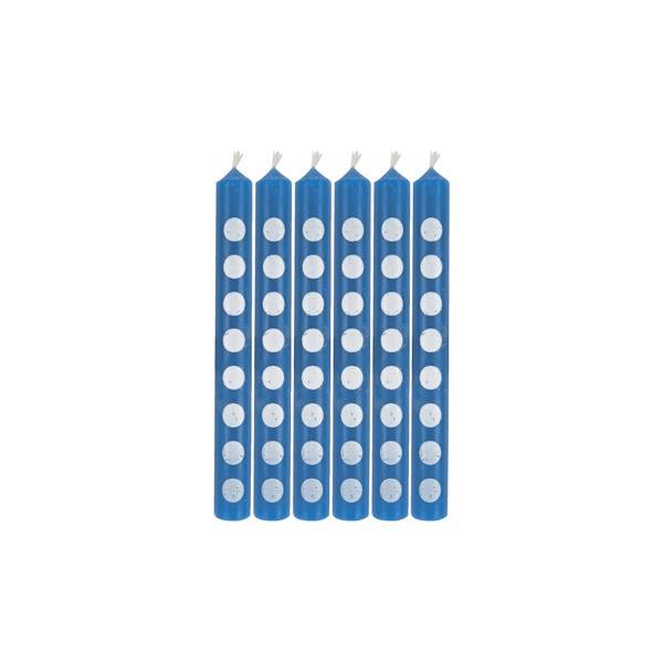 Mini Kerzen Punkte blau